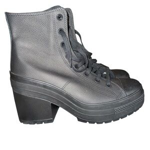 Converse Chuck 70 De Luxe Mens Size 11 Heeled Shoes Leather Black A06145C